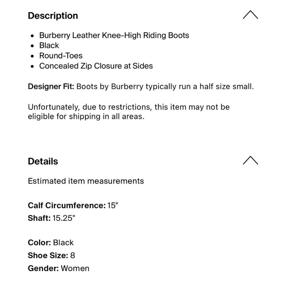 Burberry Authentic Solid Black Leather Riding Boo… - image 6